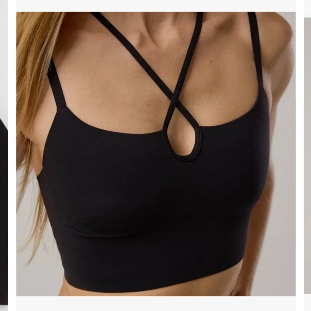 Aerie Black Keyhole Strappy Bralette